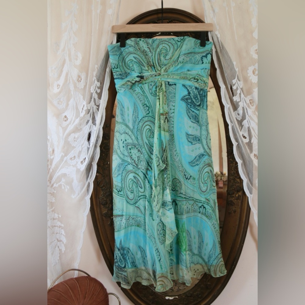 Y2K Laundry by Shelli Segal Silk Strapless Dress